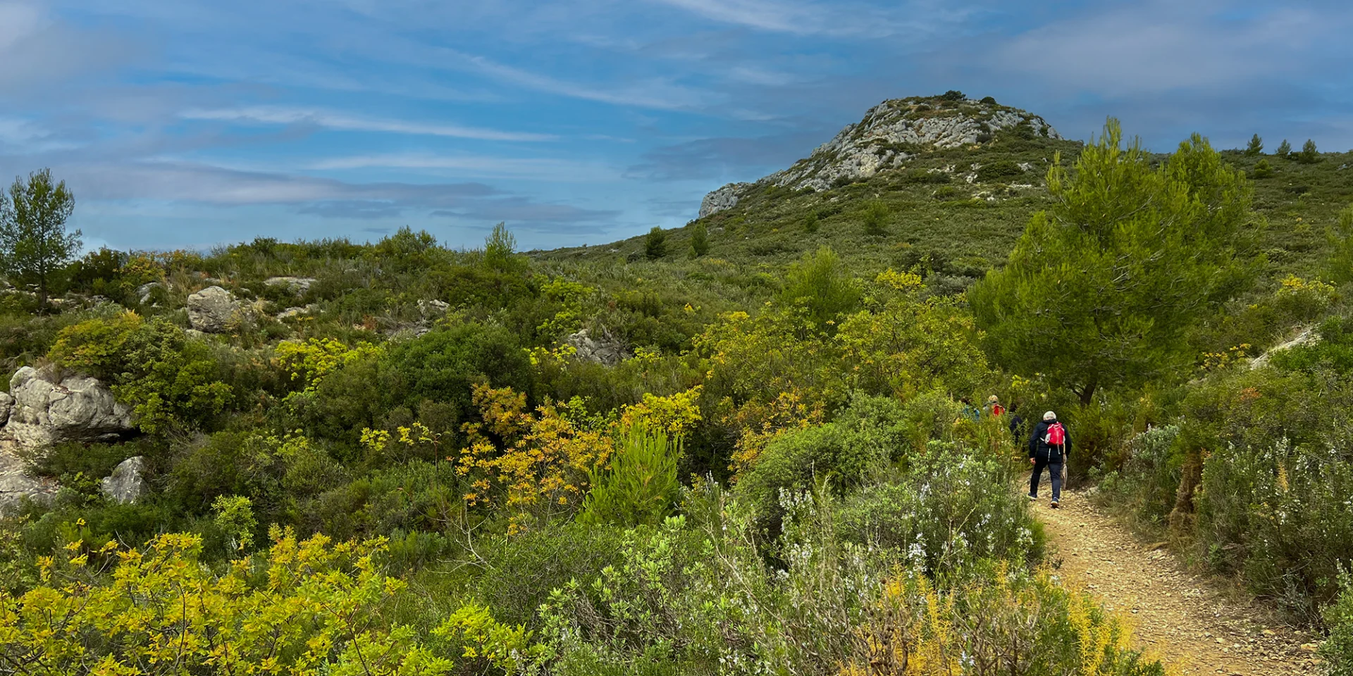 randonneurs dans le garlaban