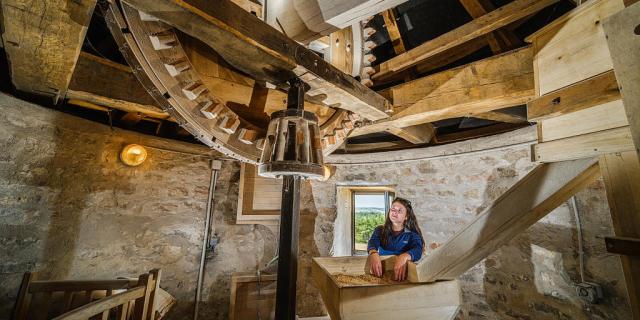 Inside the Borie windmill on the Causses Méjean