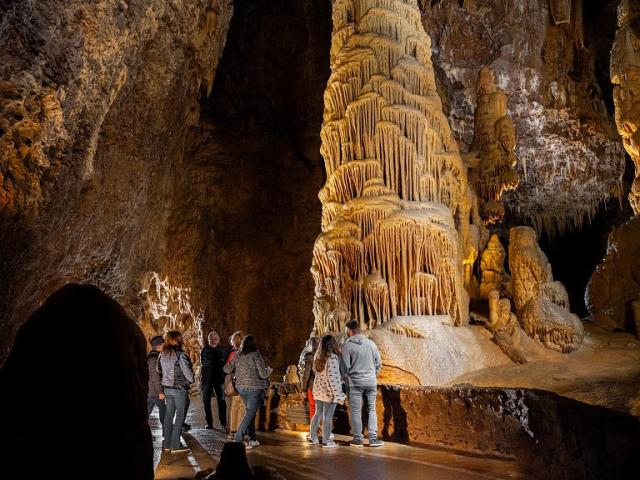Concrétion de la grotte aménagée de Dargilan