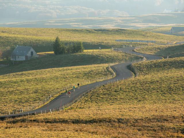 Balade vélo sur l'Aubrac.