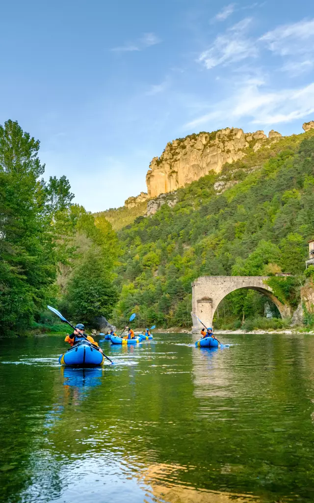 canoe le Rozier broken bridge