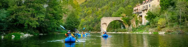 canoë le Rozier pont cassé