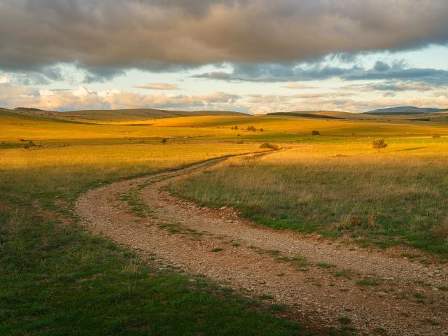 Causse Méjean coucher de soleil