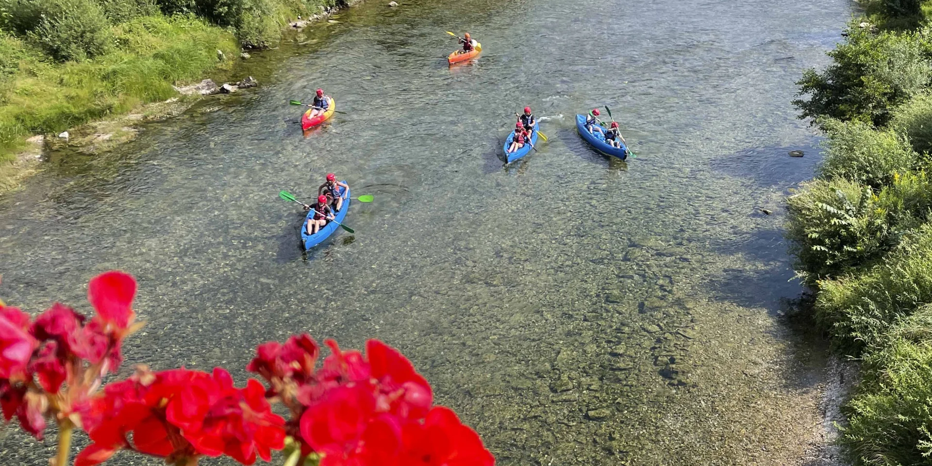 Canoë orientation sur le plan d'eau des Vignes, Gorges du Tarn, Lozère