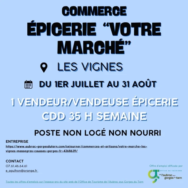 Offres d'emplois - Epicerie Votre Marché