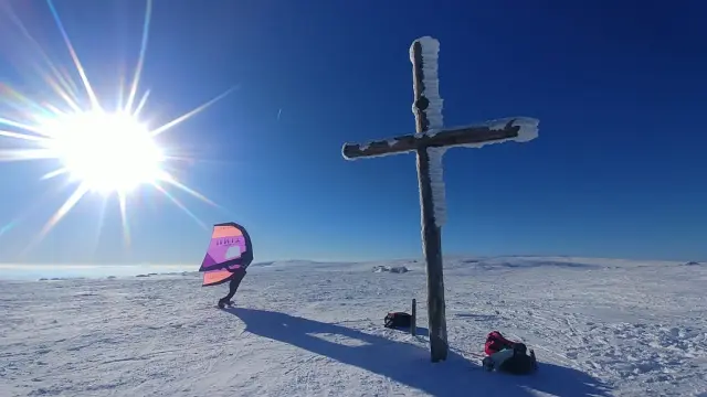 windsurf amis neige aubrac col de bonnecombe