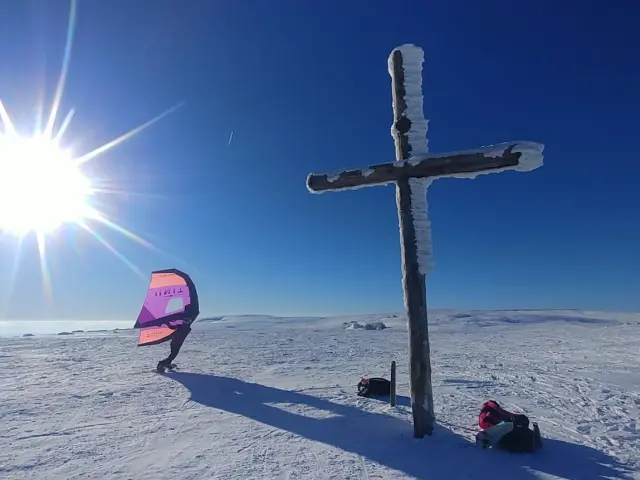 windsurf amis neige aubrac col de bonnecombe