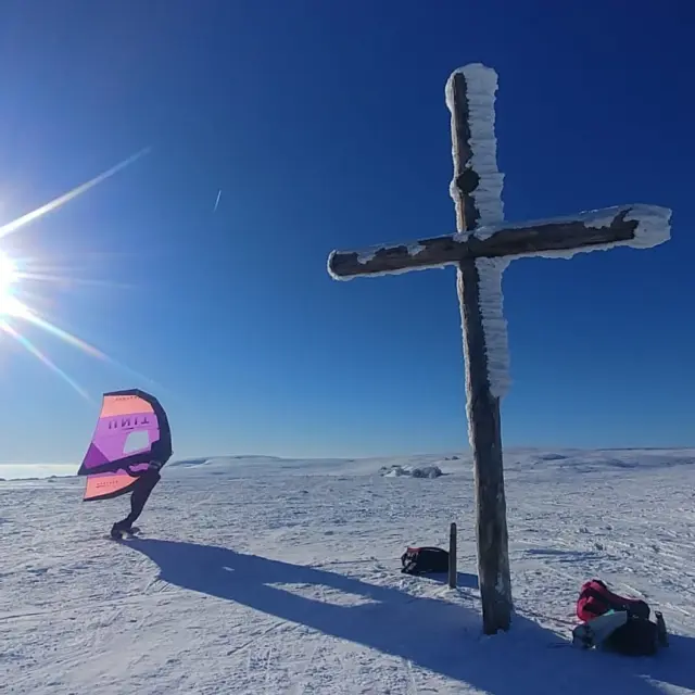 windsurf amis neige aubrac col de bonnecombe