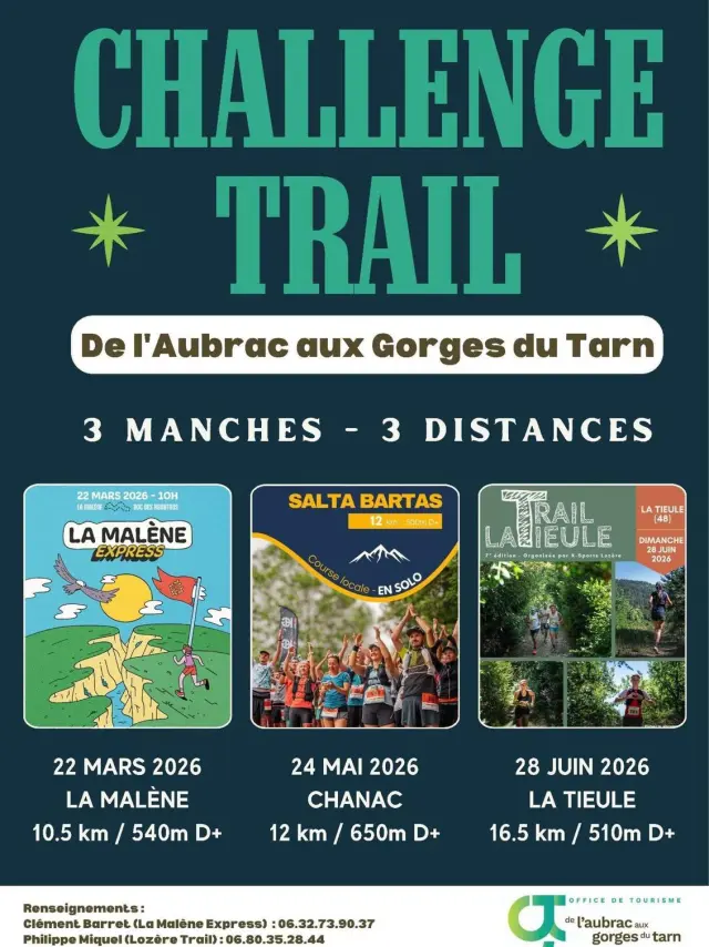 Challenge trail de l'Aubrac aux Gorges du Tarn 2026