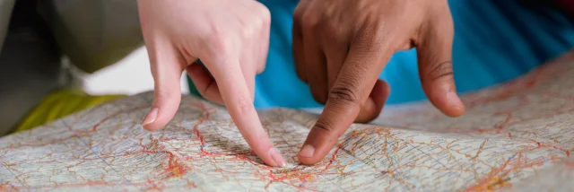 Carte routière papier