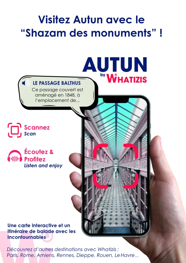 Nouveau Flyer Whatizis ! Visiter Autun avec le Shazam des monuments !