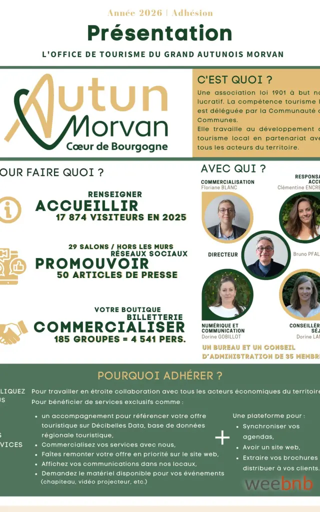 Bulletin Adhésion Office de Tourisme Autun 2026
