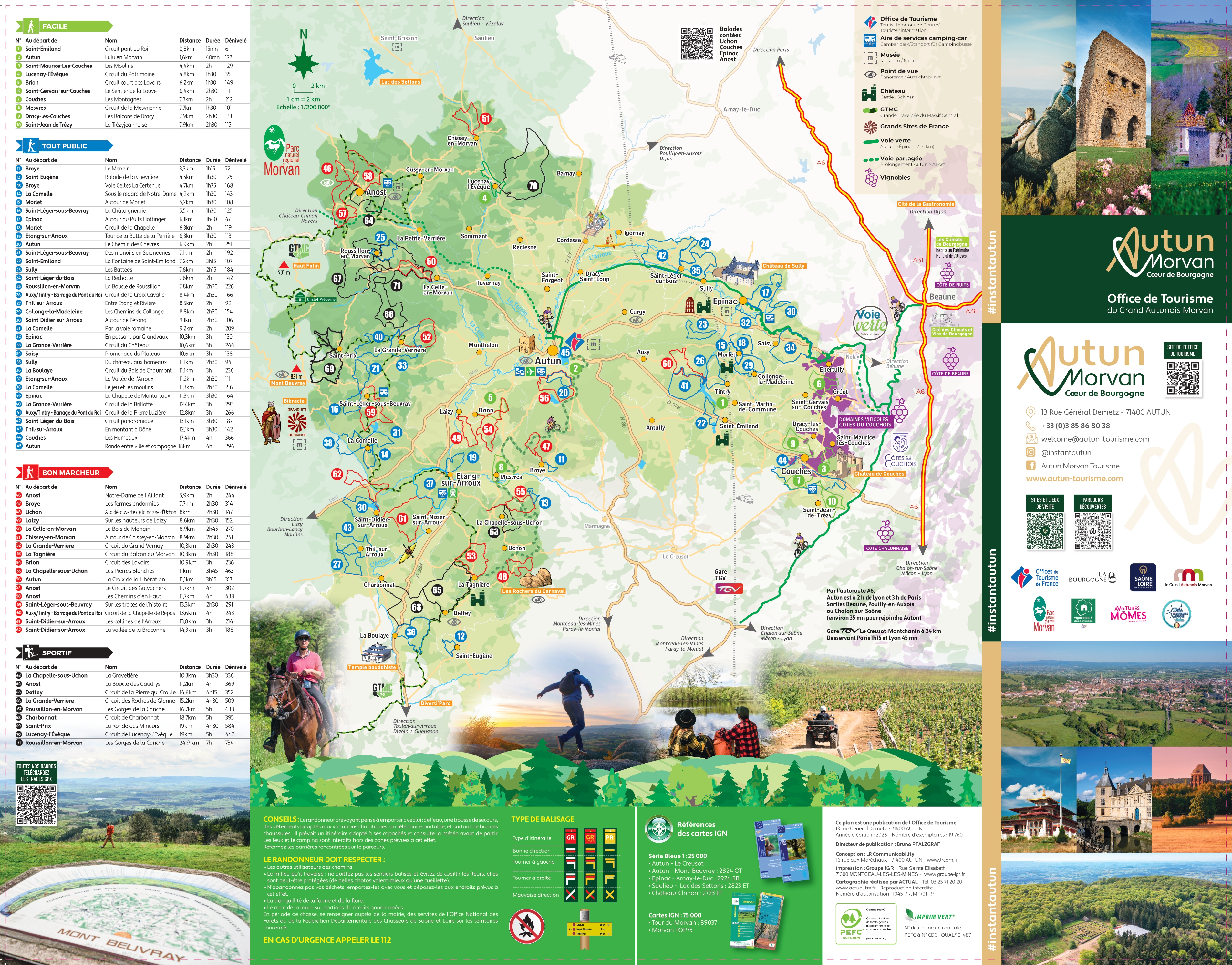 Carte Rando et plan de Ville d'Autun