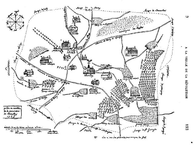 Plan Et Contour De La Paroisse De Charbuy En 1765 Bssy 1913