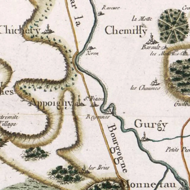 Appoigny Carte Appoigny 1750