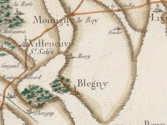 Bleigny Le Carreau Carte De Cassini 1750 Gallica