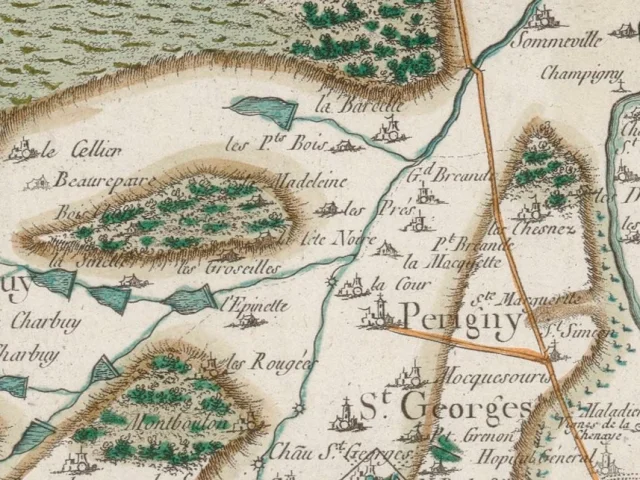 Capture Charbuy Carte Cassini 1750 Gallica