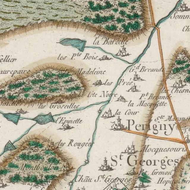 Capture Charbuy Carte Cassini 1750 Gallica