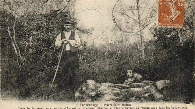 Charbuy Pierre Saint Martin Man With His Dog