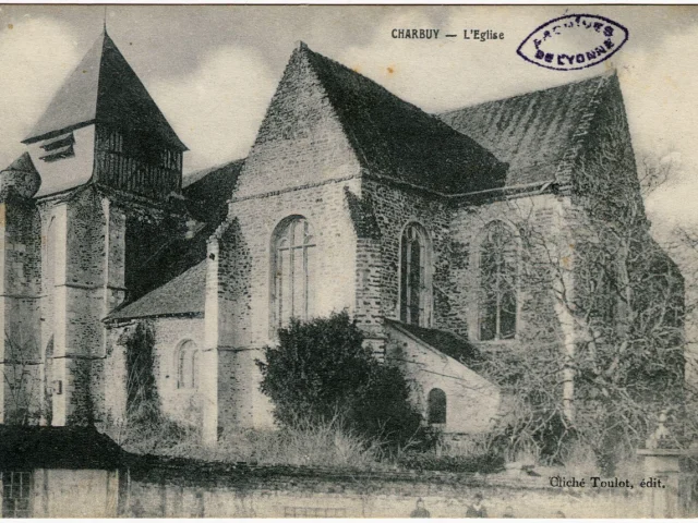 Charbuy. Leglise. Cliche Toulot. Debut Xxe Siecle Ad89 2 Fi 1945
