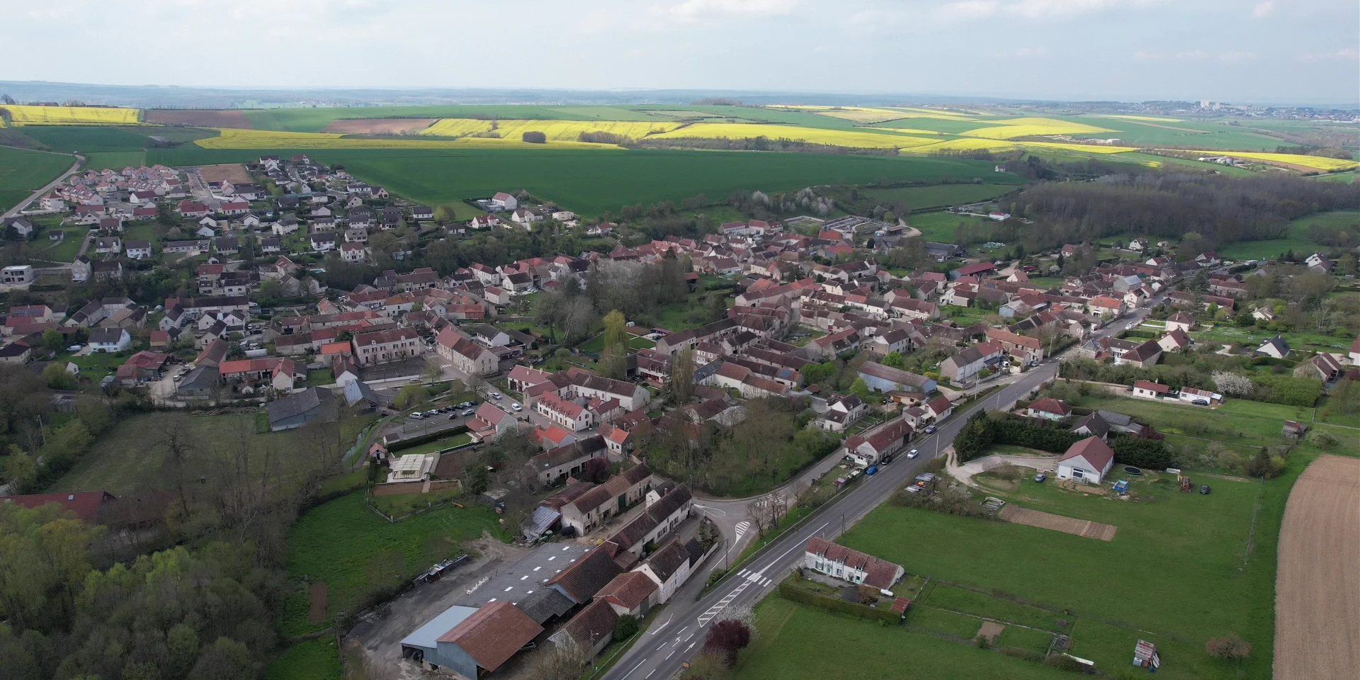 Vue Aerienne De Vallan Commune De Vallan