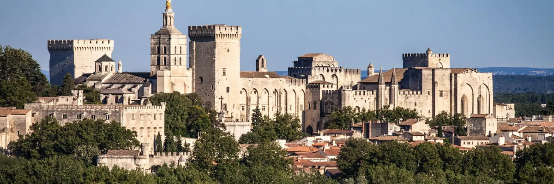 Vue d'Avignon depuis le Gard - Crédit photo : Frédéric Dahm / Empreintes d'Ailleurs
