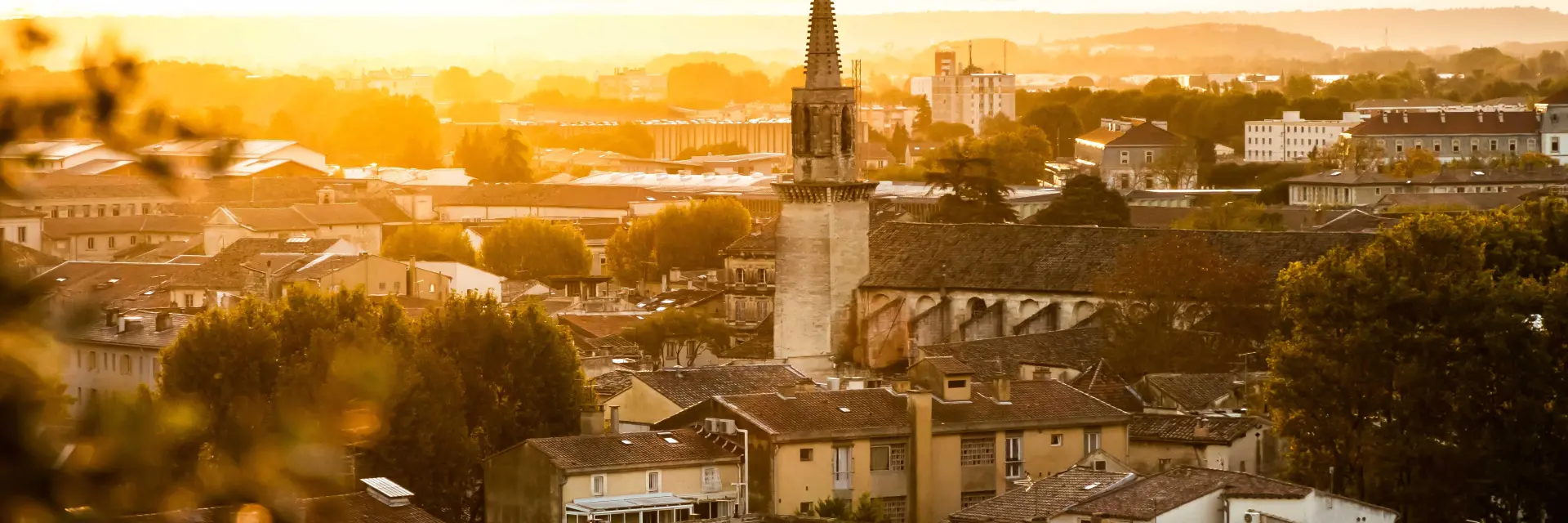 Avignon from the Rocher des Doms at sunset