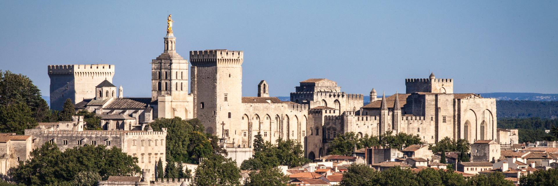 Vue d'Avignon puis le Gard