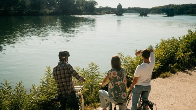 Balade à vélo sur la Barthelasse