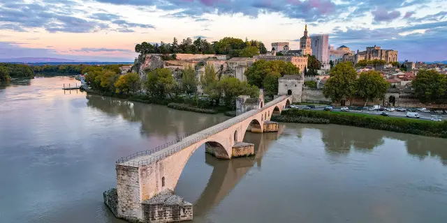 Vue Aerienne Du Pont Saint Benezet