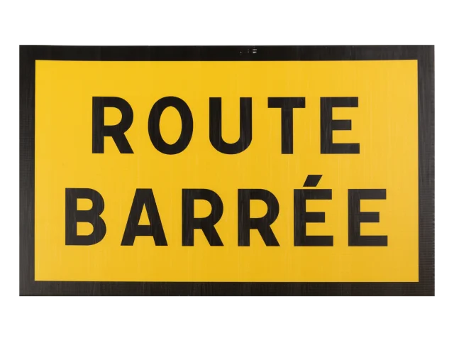 Panneau Route Barree