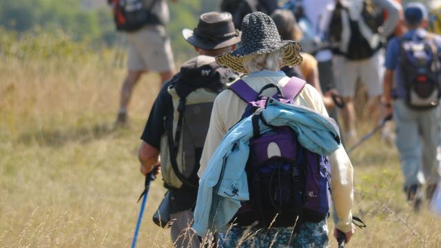 Hiking in the countryside