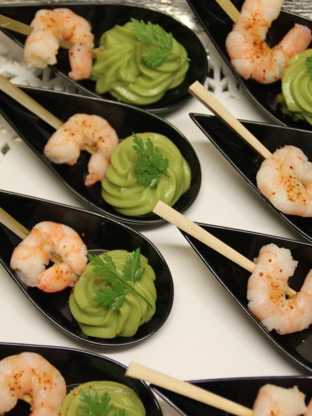 Catering Spoon Avocado Shrimp