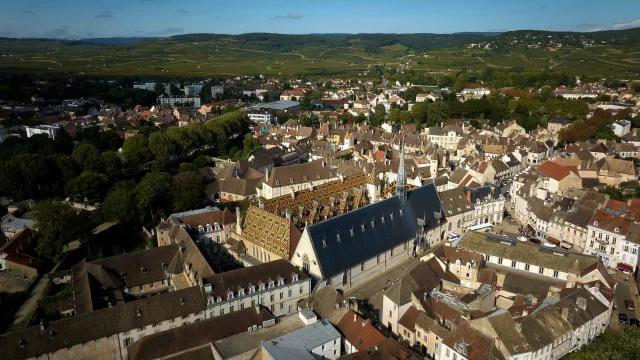 Vue Aerienne Hotel Dieu Hospices De Beaune