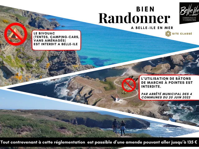 Interdiction du bivouac et des bâtons de marche à embouts pointus.
