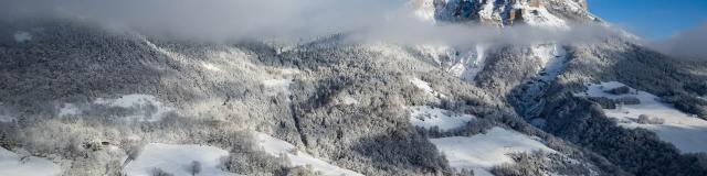 Plateau des petites roches uitzicht op de winter