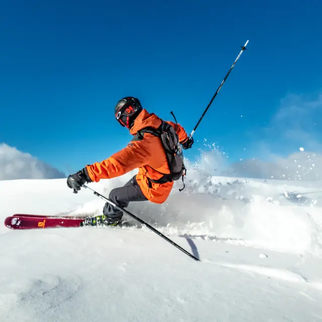 Ski freeride hors piste aux 7 Laux