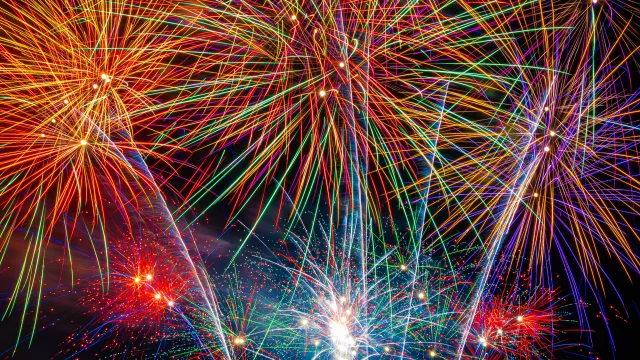 Feu d'artifice des Fééries de Noël