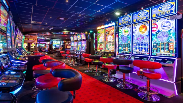 Games room at the Casino Barrière in Bénodet