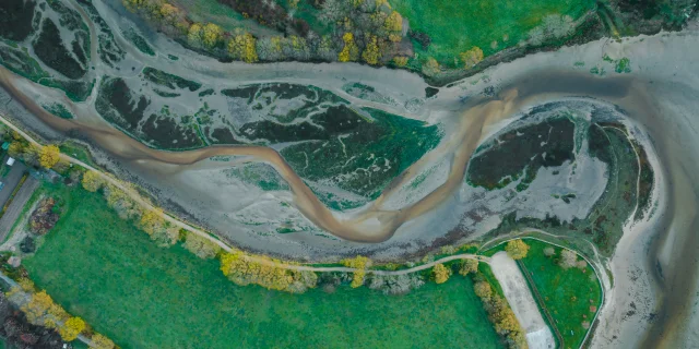 Vue aérienne de l'Anse du Petit Moulin
