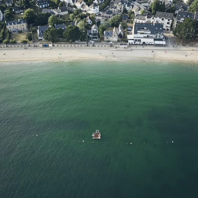 Vue aérienne de la Plage du Trez