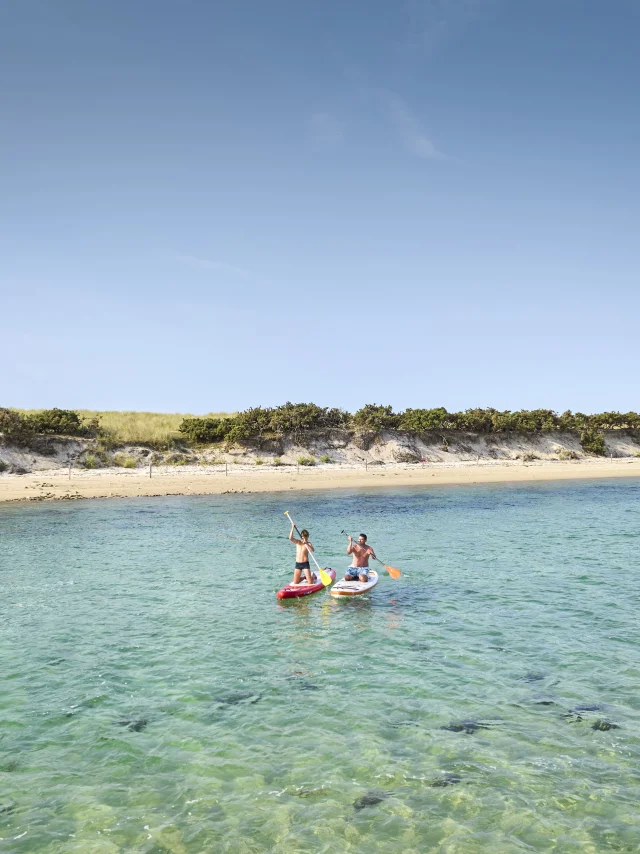 Paddle sur la Mer Blanche près de la Plage du Letty à Bénodet