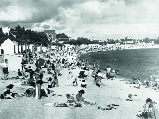 Der Strand von Trez in Bénodet zu Beginn des 20. Jahrhunderts