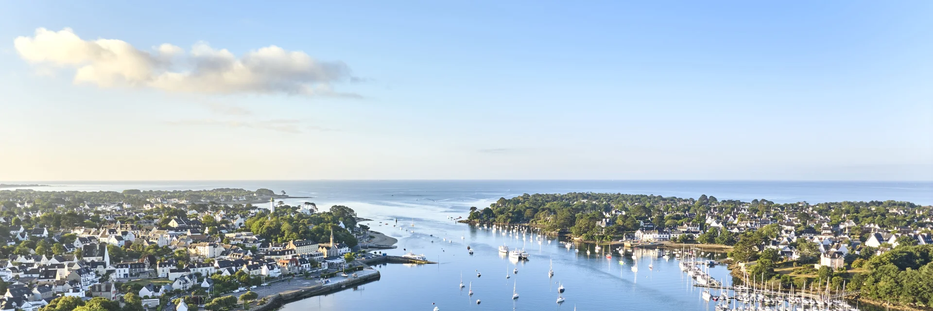 Vue aérienne de l'embouchure de l'Odet