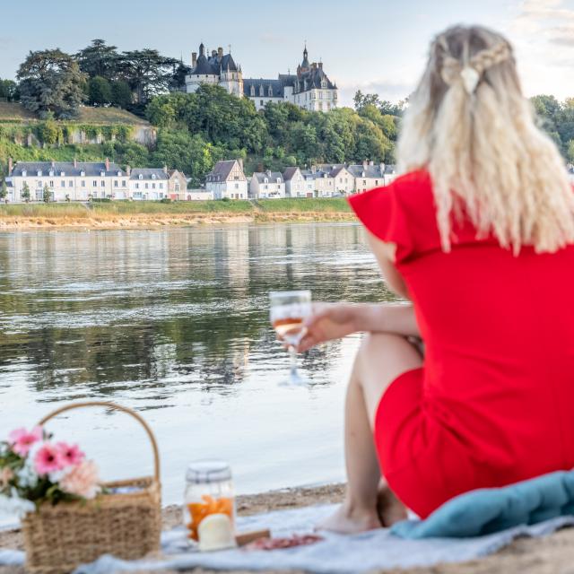 Château de Chaumont depuis les bords de Loire