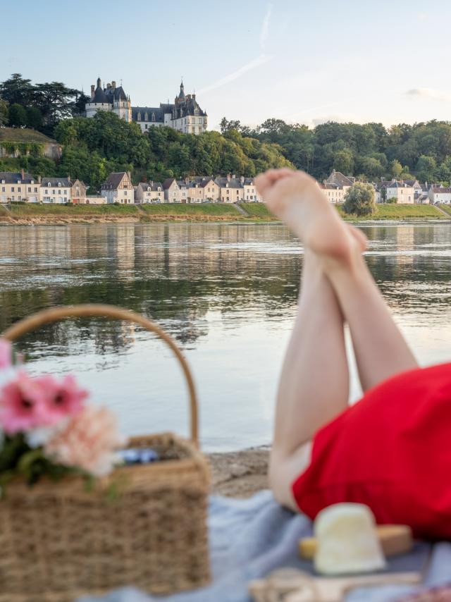 Pique-nique en bord de Loire à Chaumont-sur-Loire