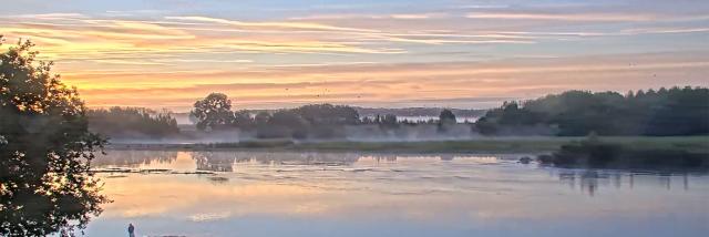 lever de soleil sur la Loire Octobre Observatoire Loire