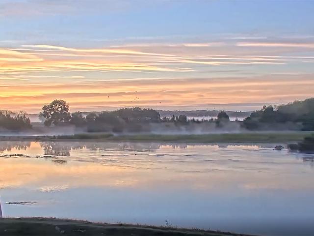 lever de soleil sur la Loire Octobre Observatoire Loire
