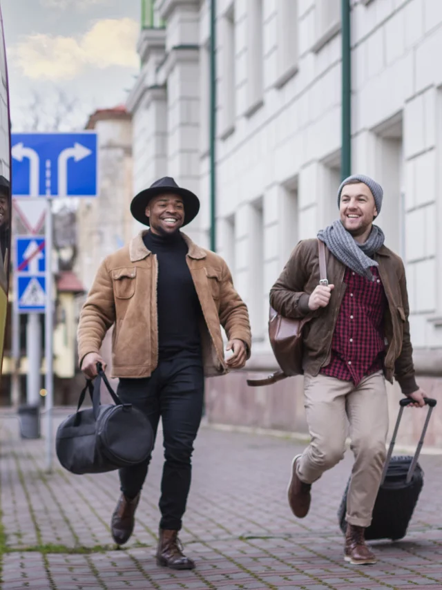 Young Adults Travelling Winter Time