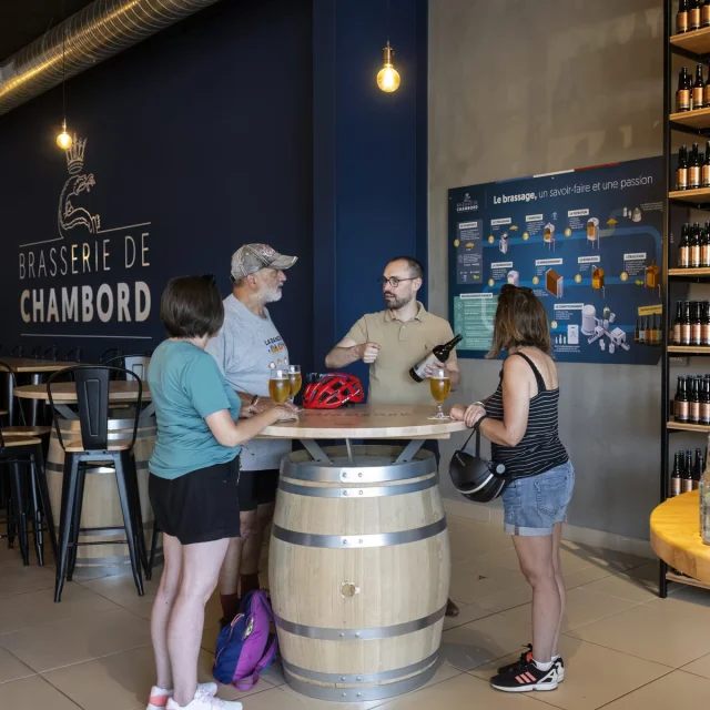 Dégustation à la brasserie de Chambord